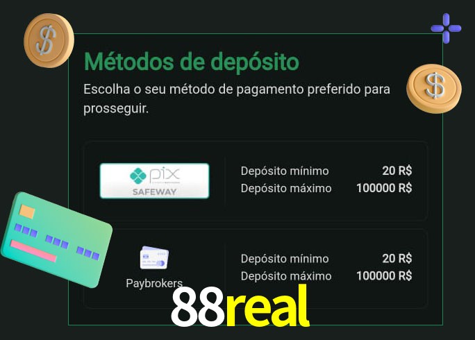 O cassino 88real oferece uma grande variedade de métodos de pagamento